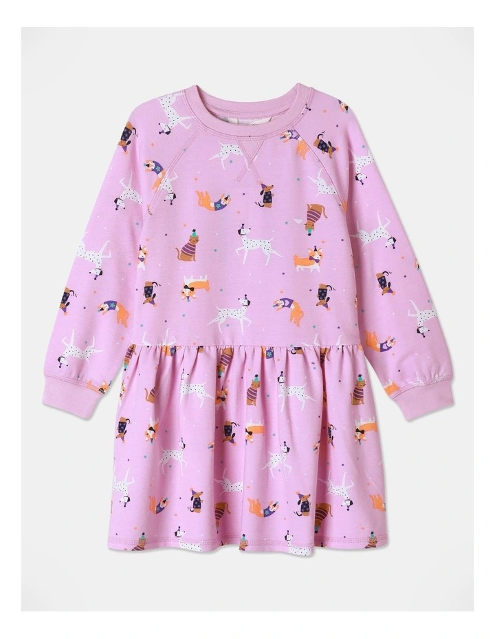 Drop Waist Dress (3-8 Years) in Pink