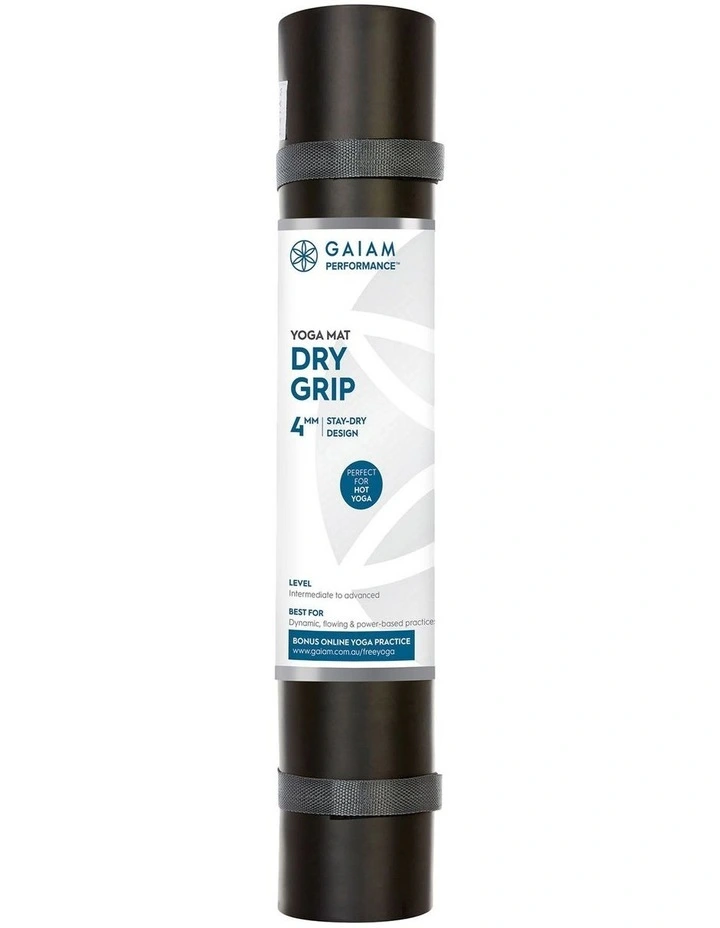 Dry Grip Yoga Mat 4mm in Black