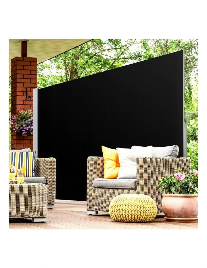 Retractable Side Awning in Black