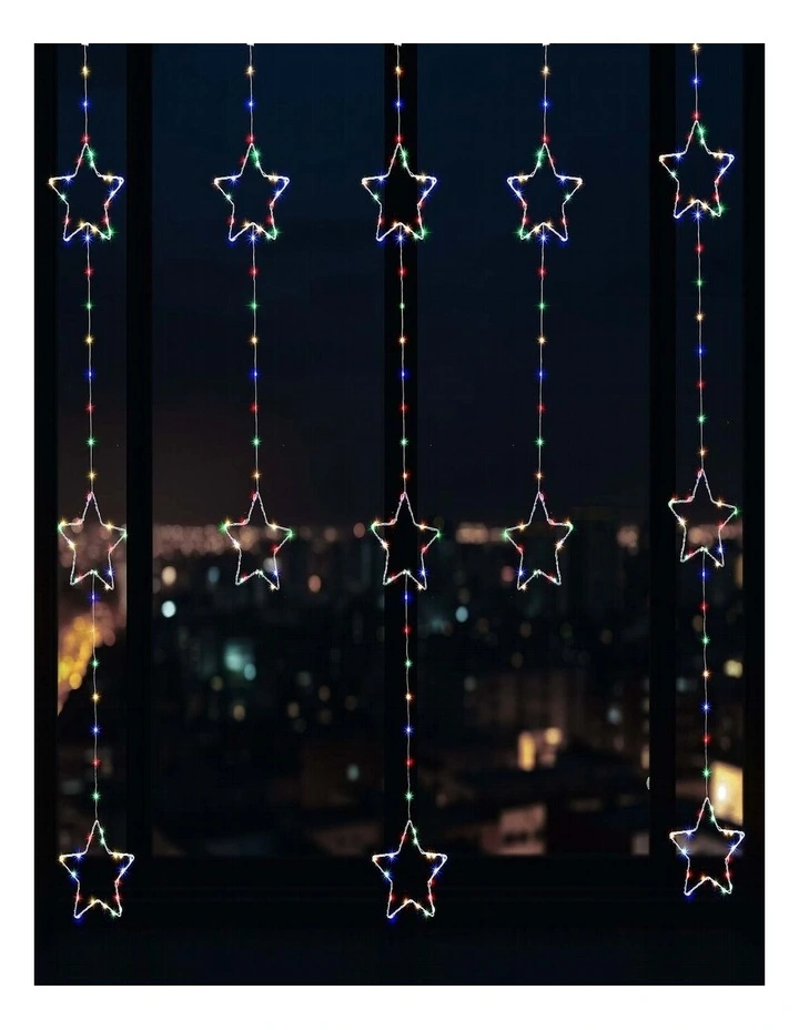 325 LED Star Curtain Light in Multicolour