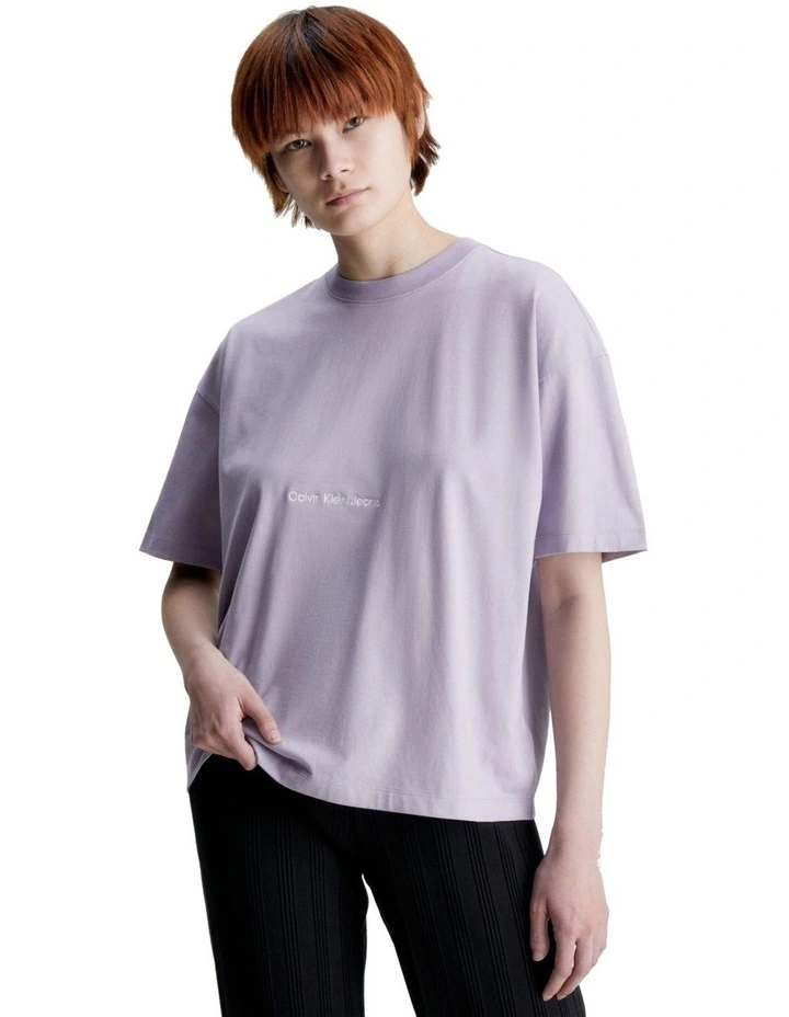 Institutional Boyfriend Tee in Lavender Aura