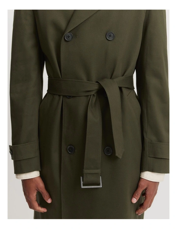 Trench Coat in Dark Green