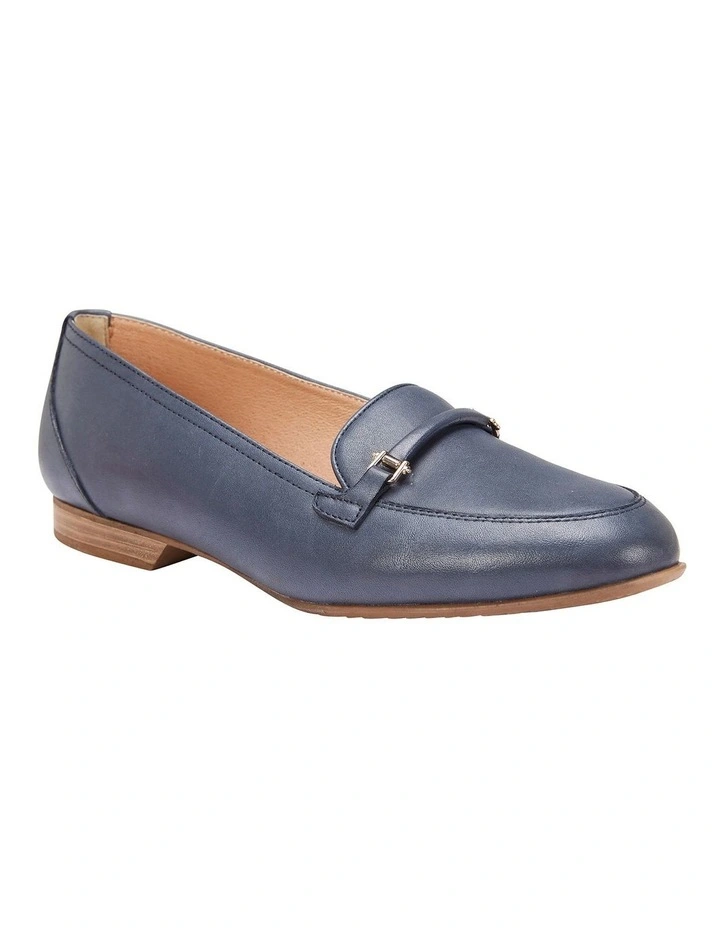 Glebe Navy Glove Flat Shoes
