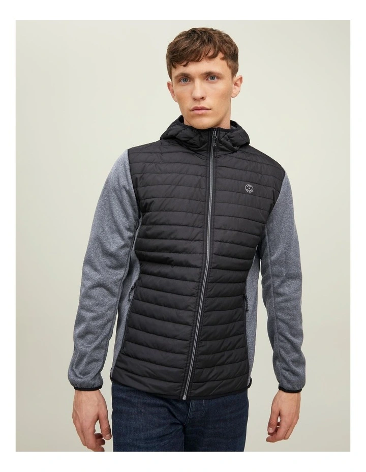 Multi Quilted Jacket in Black