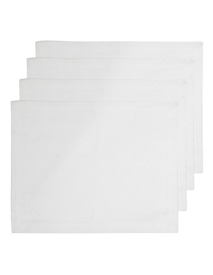 Lina Placemat 4 Pack in White