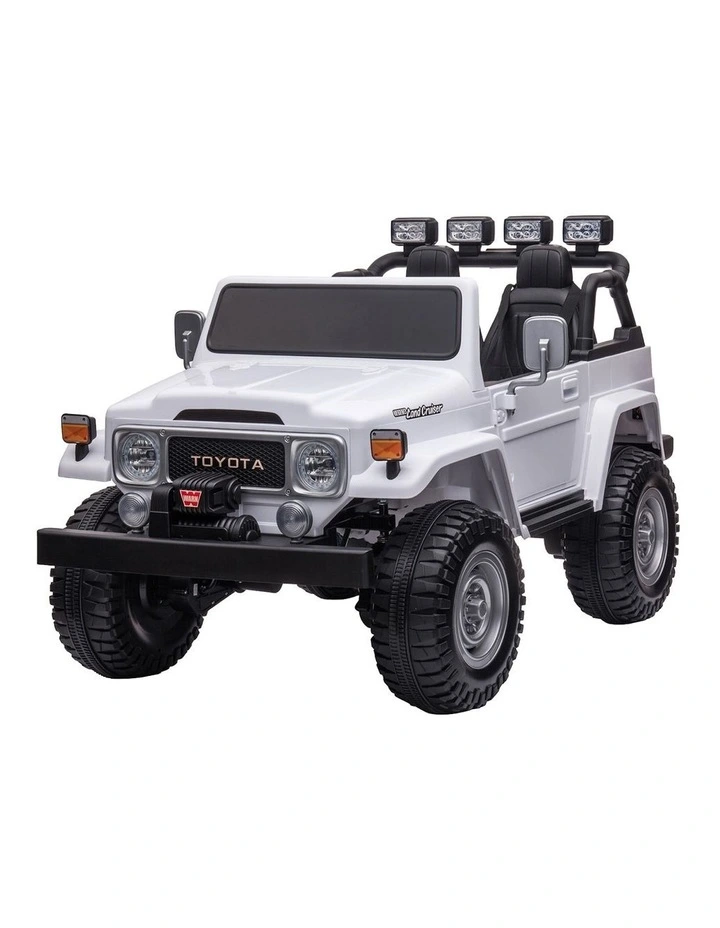 Licensed Toyota FJ-40 Kids Ride On 80W in White