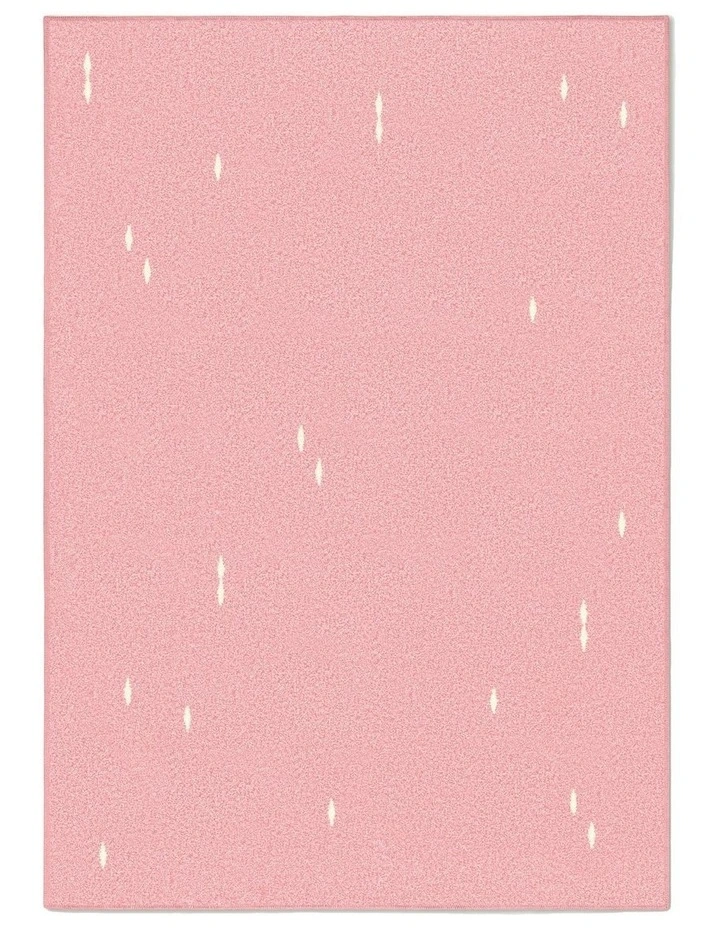 Confetti Washable Cotton Feel Rug in Pink