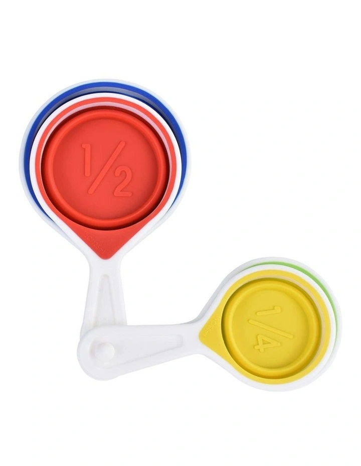 Collapsible Silicone Measuring Cup Set in Multi