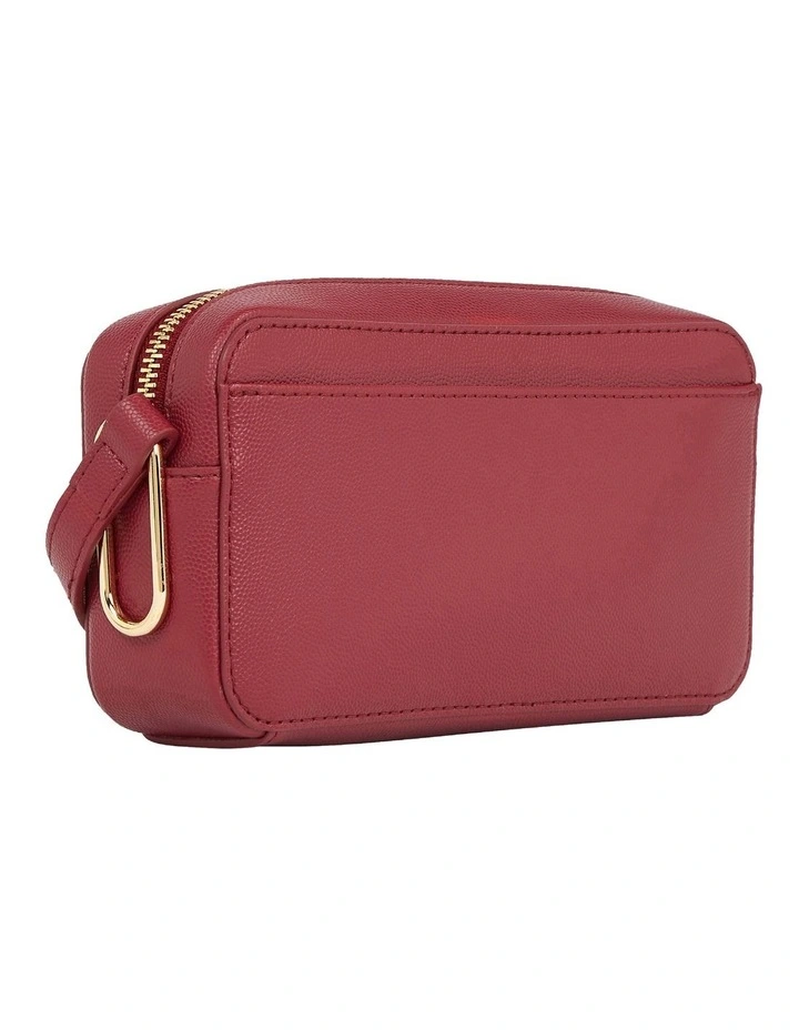 Monogram Plaque Crossover Camera Bag in Rouge