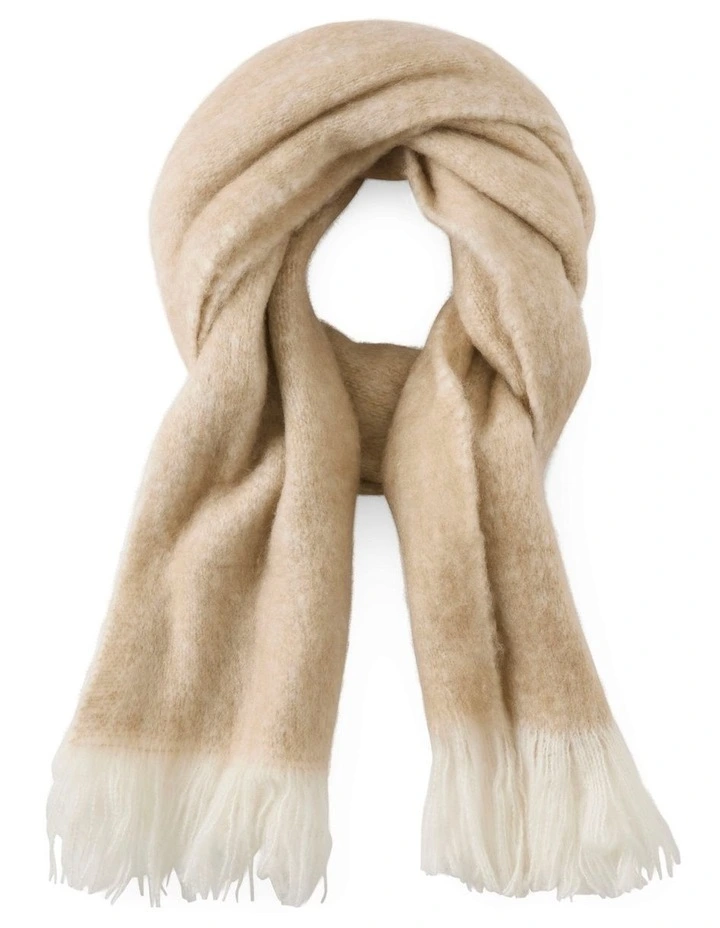 Shenay Brushed Scarf in Camel