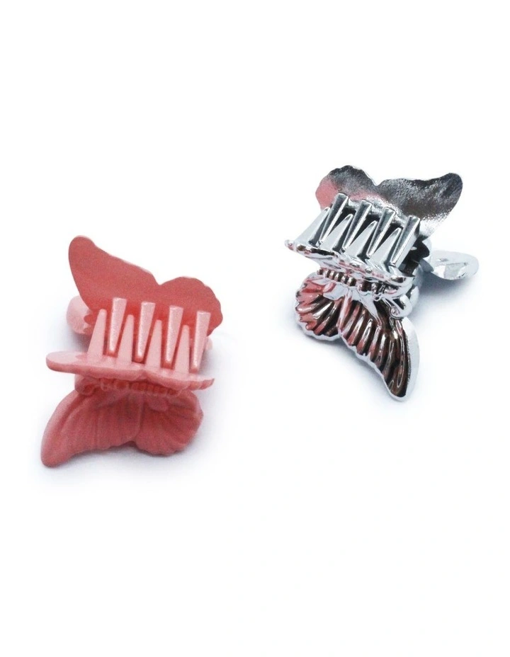 Sparkly Butterfly Hair Clip 6 Pack in Multi
