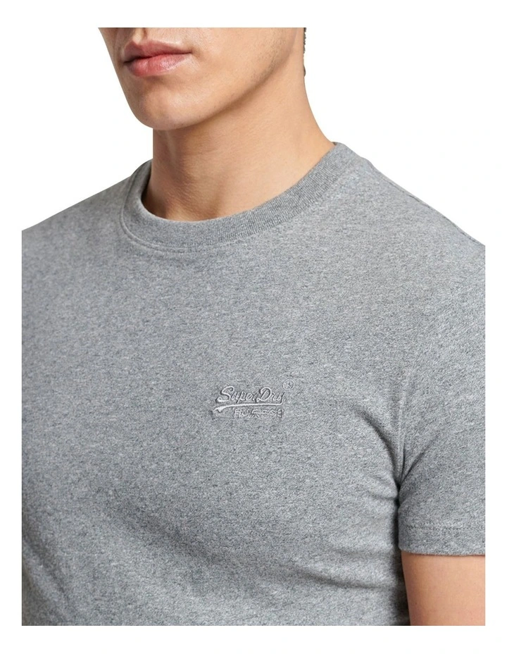 Vintage Logo Embroidery T-shirt in Grey