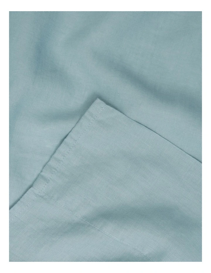 Sandy Cape Washed Belgian Linen Sheet Separates in Ocean