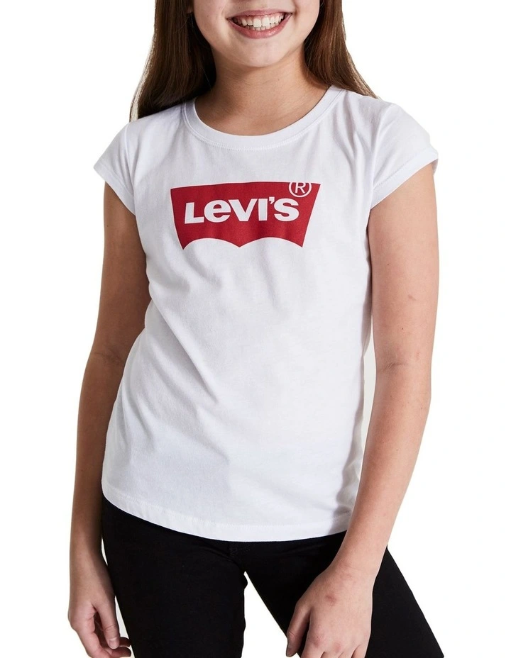 Logo Tee In White/Red