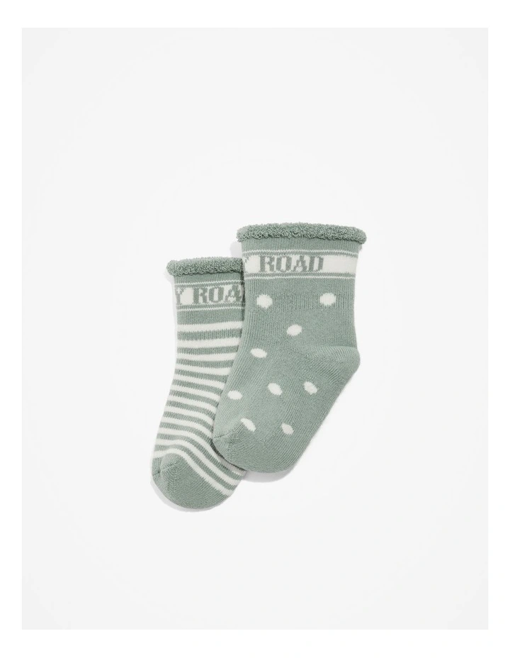 Newborn Socks Pack Of 2 in Fern
