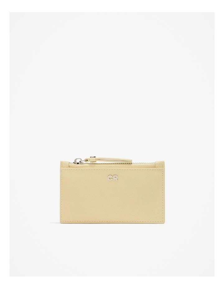 Branded Credit Card Purse in Lemon Sorbet