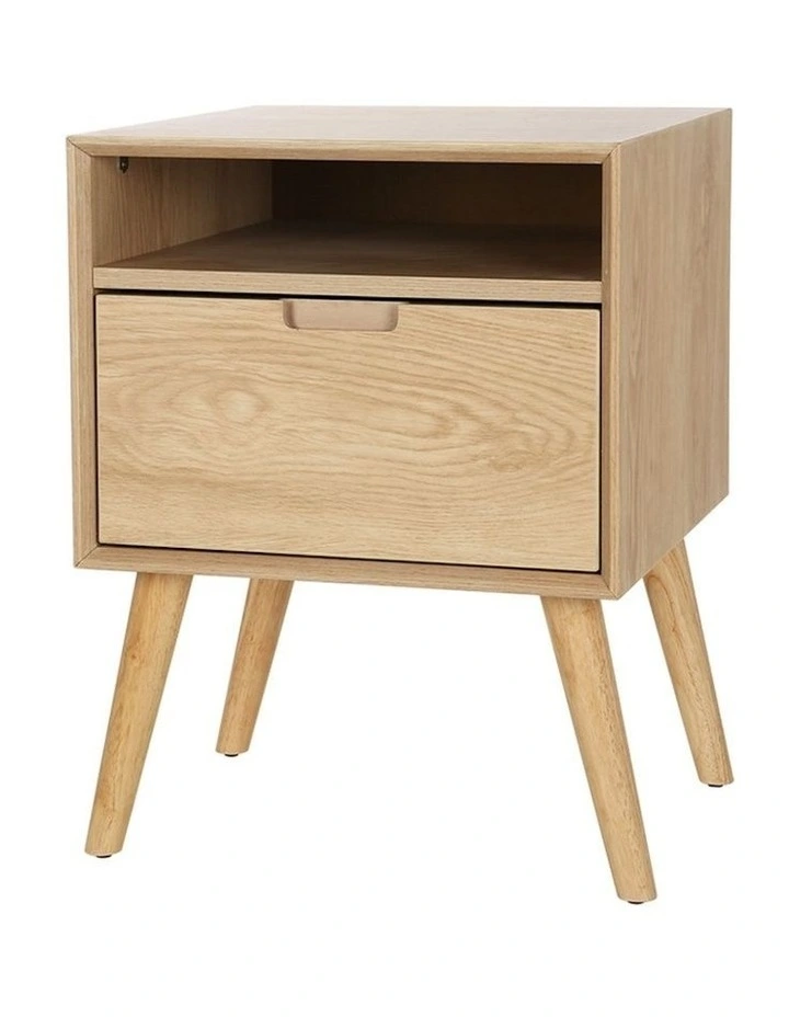 Gorr Bedside Table 1 Shelf and Drawer in Pine
