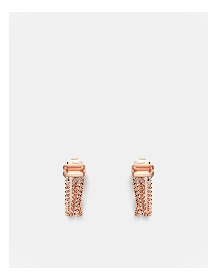 Descent Chain Earrings in Rose Gold