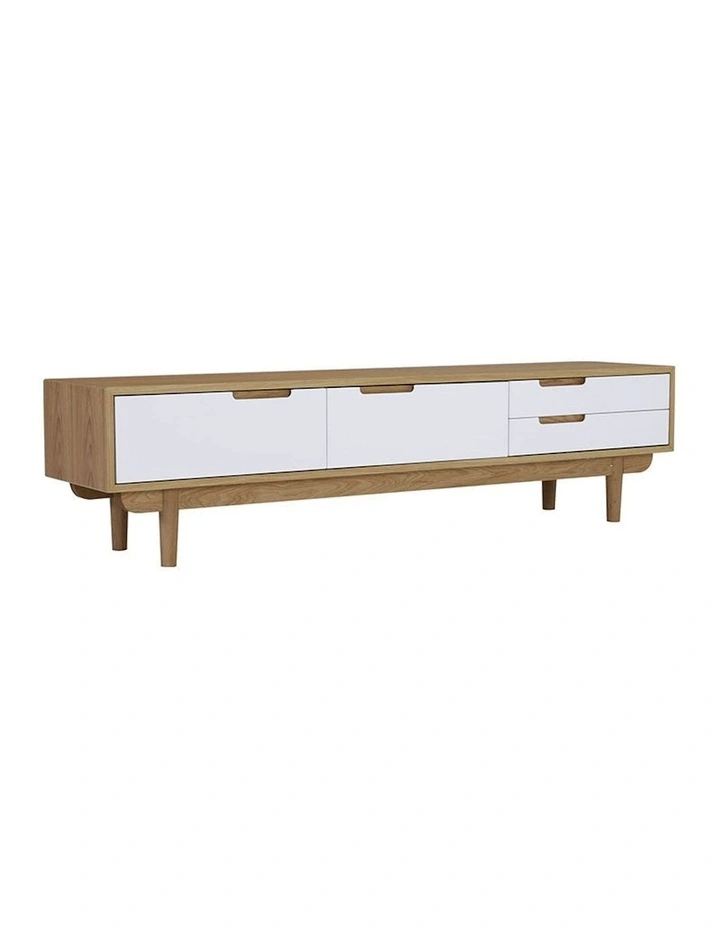 Nakula Entertainment TV Unit 185.5cm in Natural/White