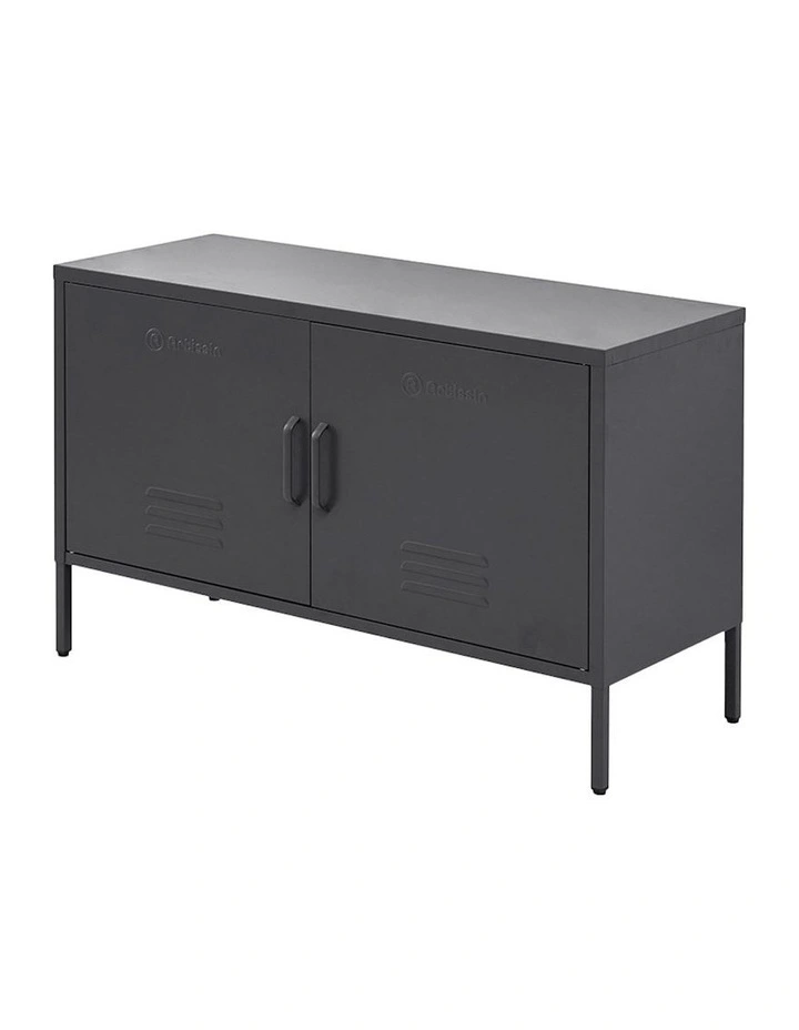 Metal Cabinet Base Buffet Sideboard in Charcoal