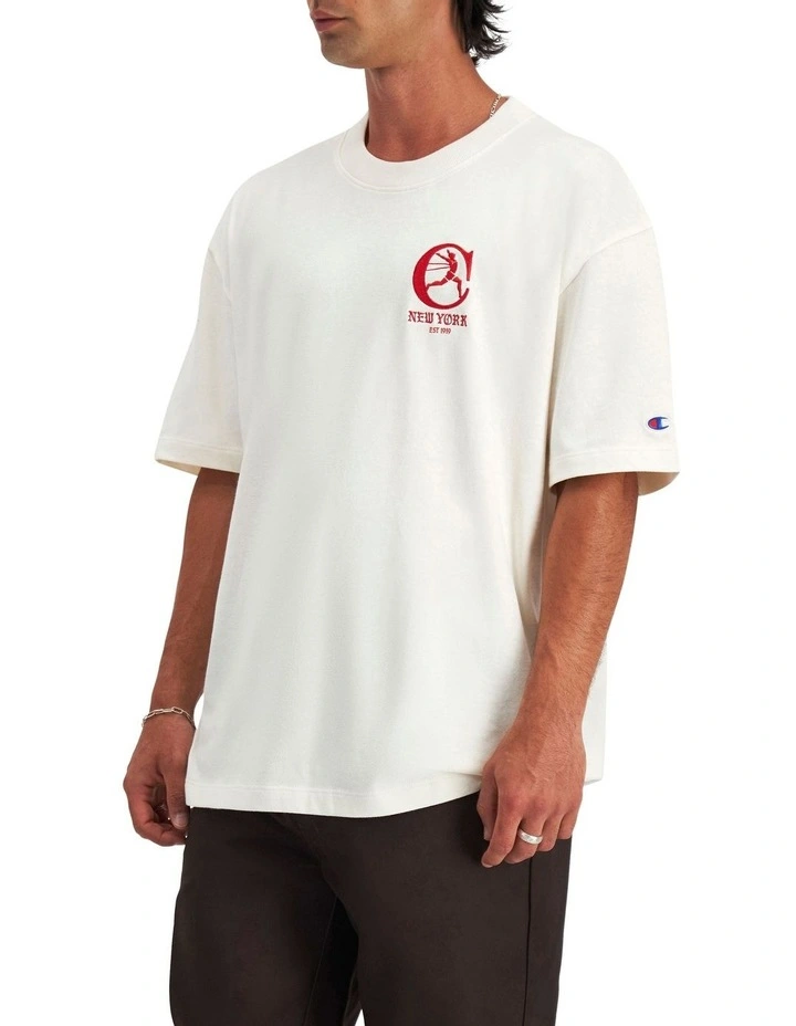 Heritage Field Tee in White Ferrari