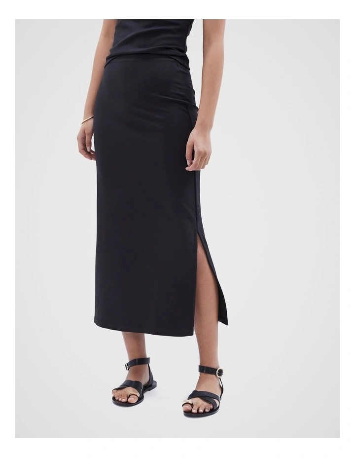 Midi Skirt in Black