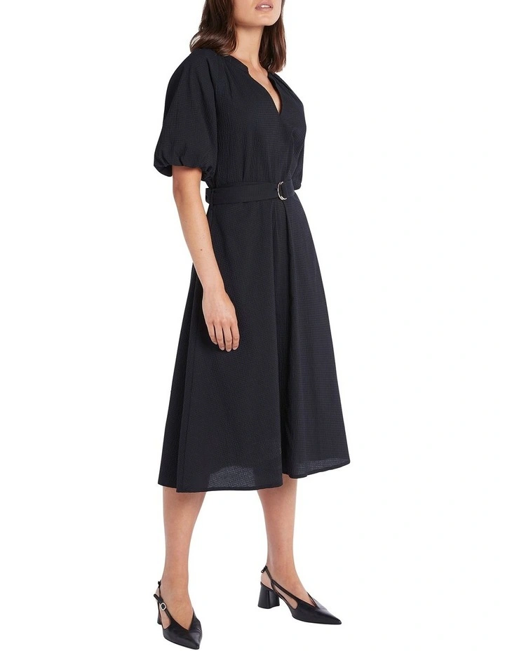 Clover Cotton Dress in Black