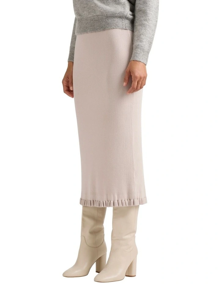 Fran Knit Skirt in Porcelain