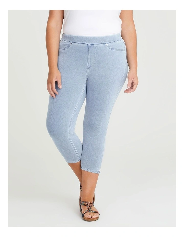 The Bestfriend Crop Jegging Light Blue Denim