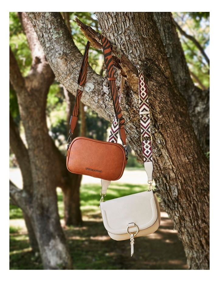 Natalie Crossbody Bag in Tan Zebra