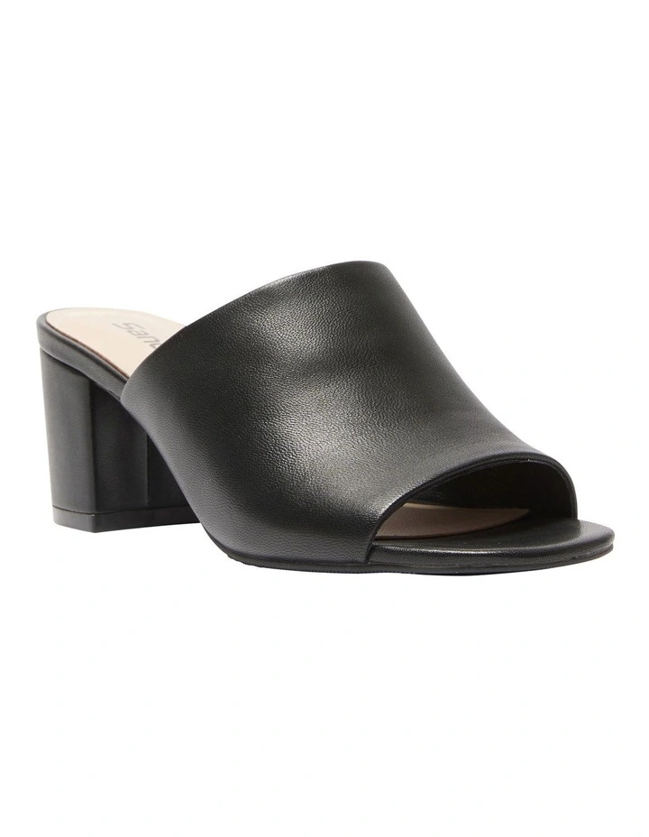 Halo Sandals in Black Leather