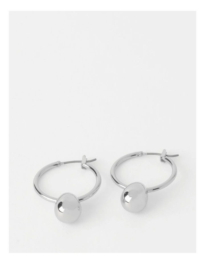 Droplet Hoop in Silver