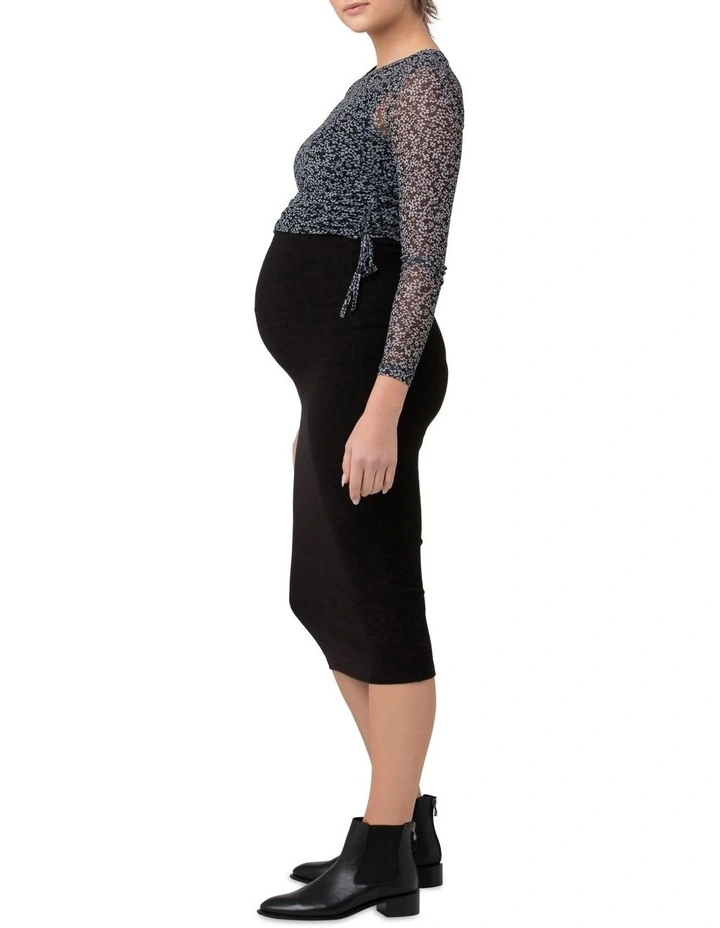 Layla Ruched Top in Black/Storm
