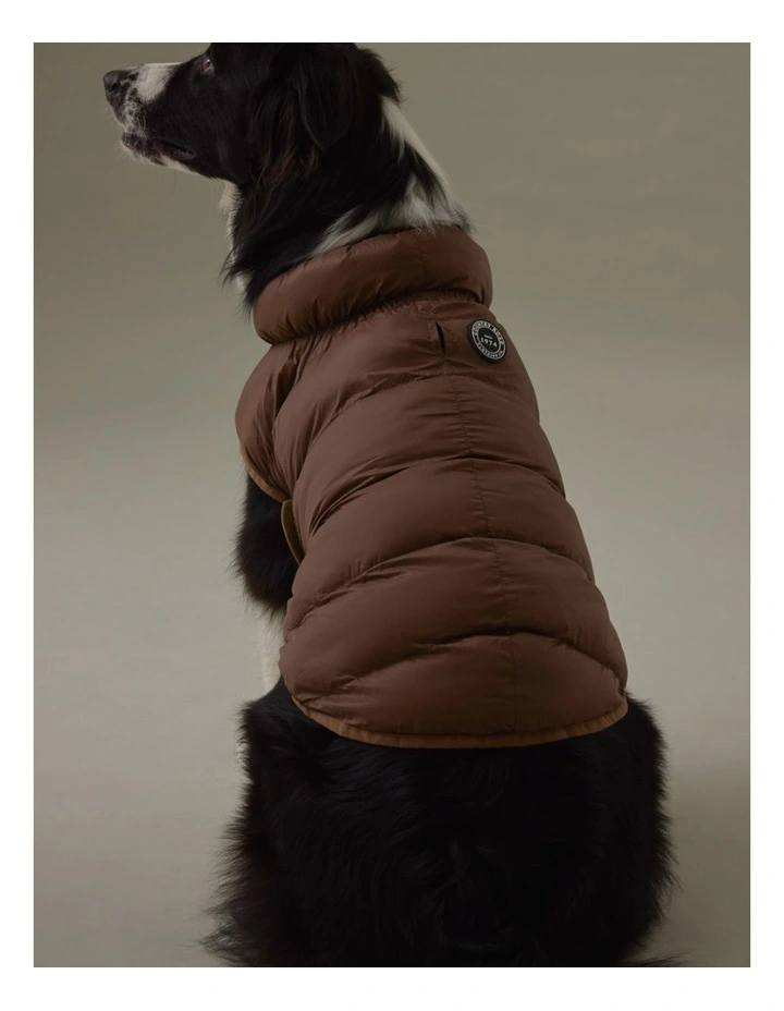 Recycled Nylon Balto Pet Puffer in Nutmeg