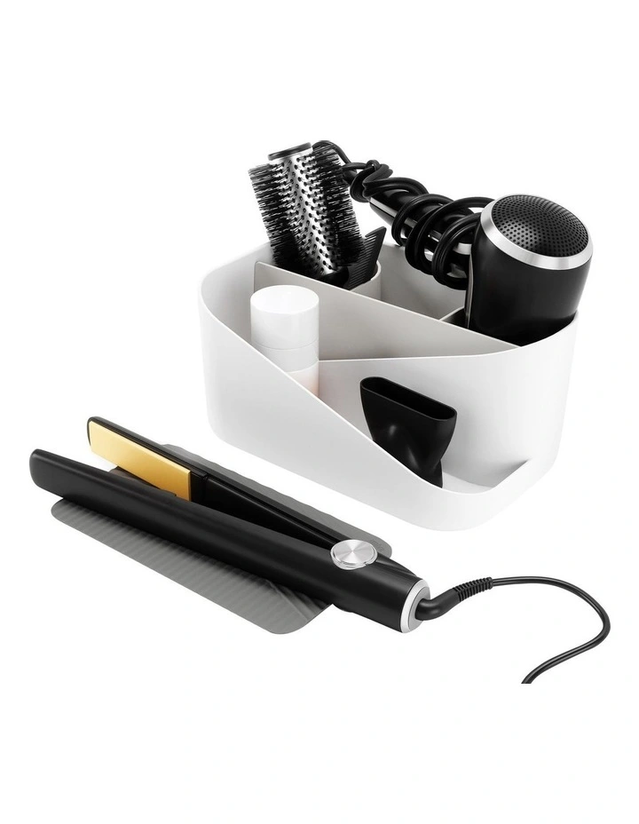 Glam Hair Tool Organiser 27x17x13cm in White/Charcoal