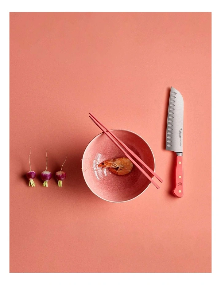 Santoku Knife 17cm in Coral Peach