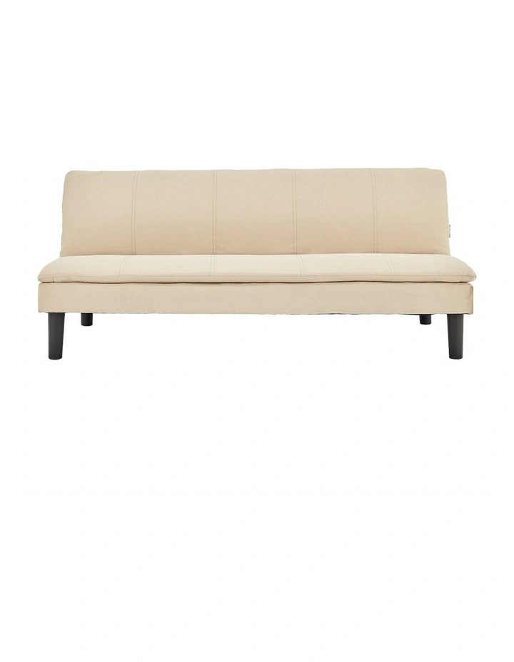 New Sarantino 3 Seater Sofa Bed Lounge Couch Modular Home Furniture Linen Beige