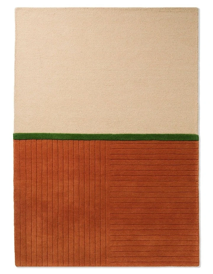 Decor Rhythm Rug 098003 in Rust