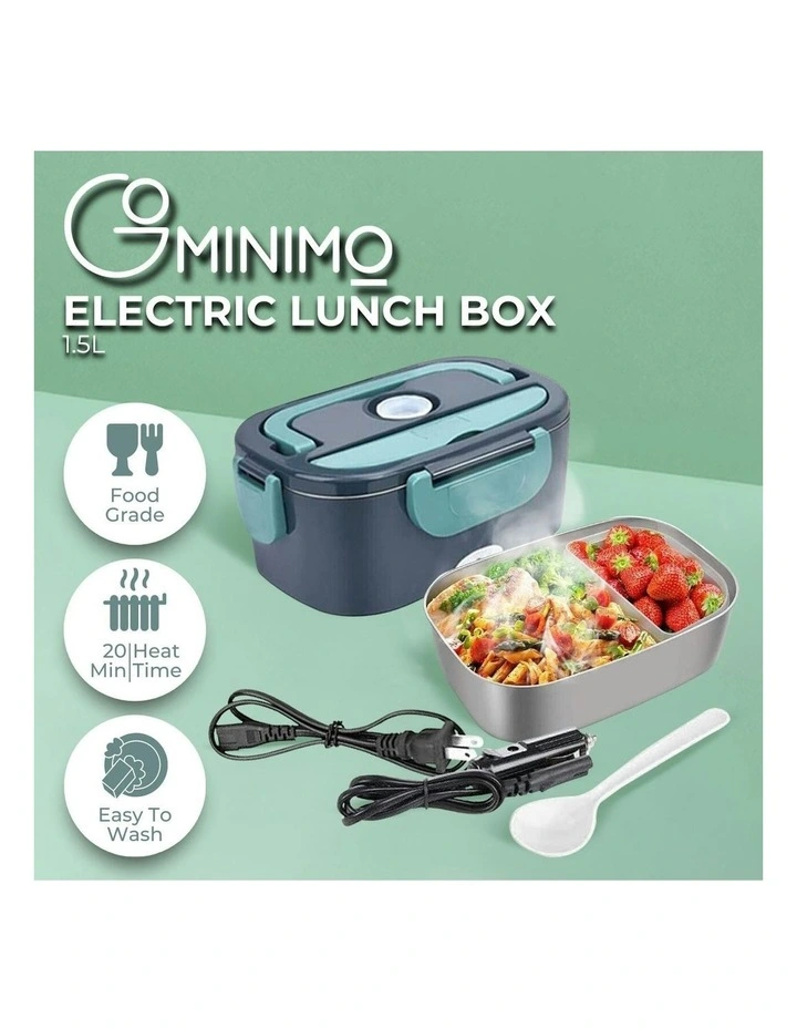 Portable Electric Lunch Box 1.5L in Dark Green