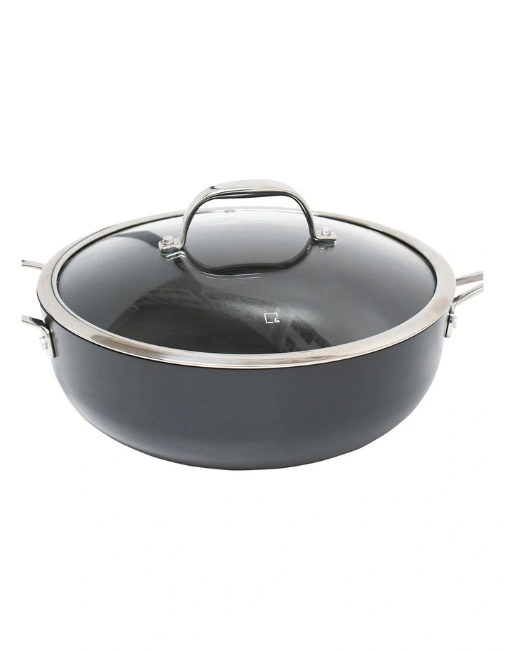 Re-Lite Chef Pan With Glass Lid 4L/26 Cm in Black