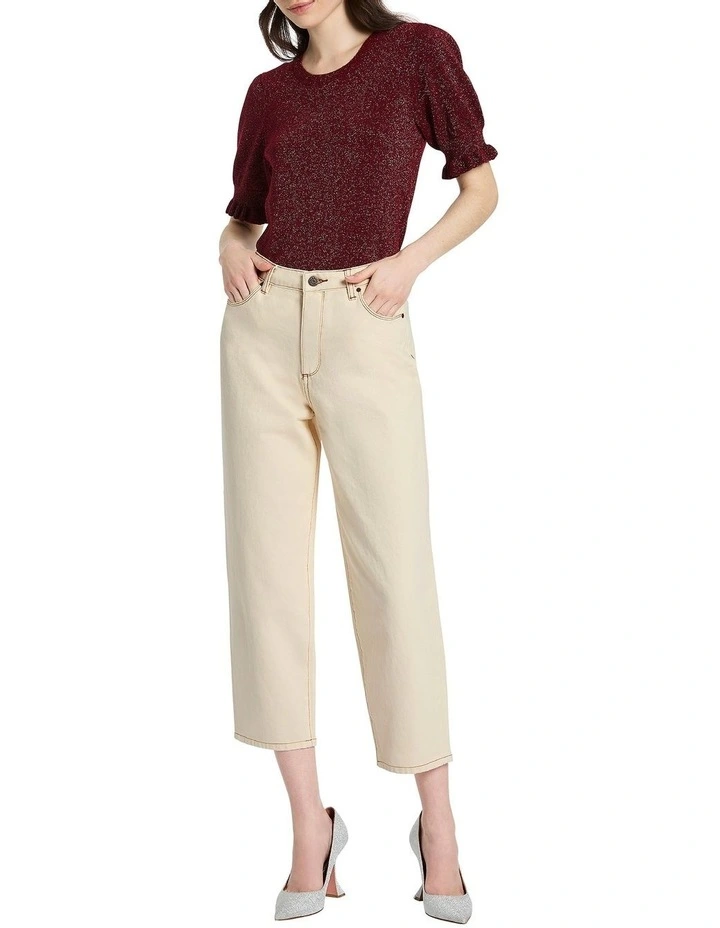Momo Mum Jeans in Bone
