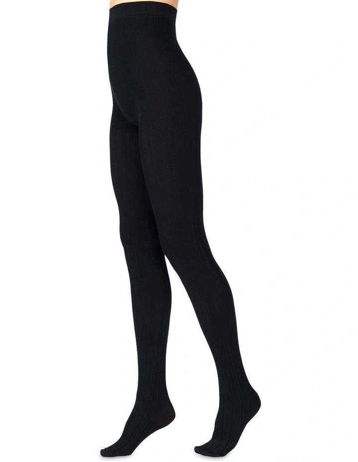 Cable Tights in Black