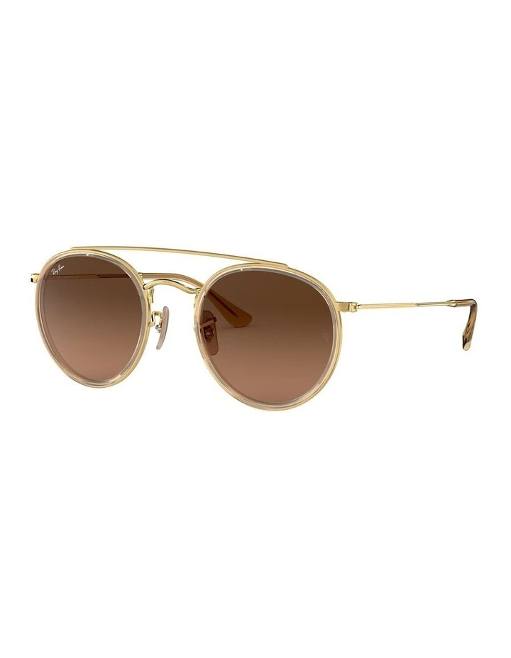 Round Double Bridge Gold RB3647N Sunglasses
