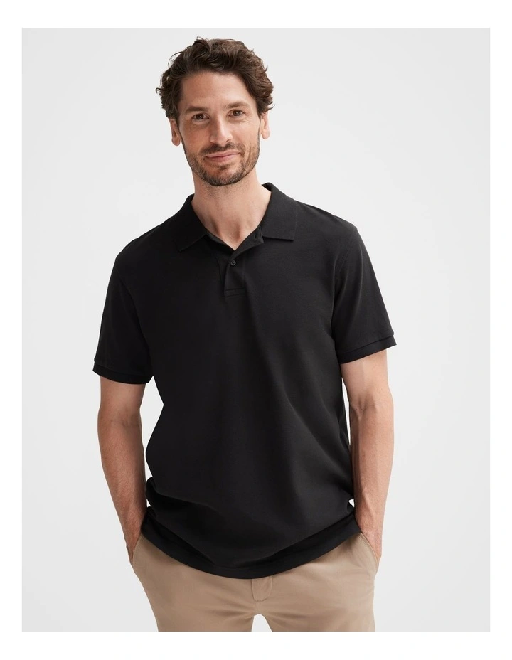 Classic Pique Polo in Black