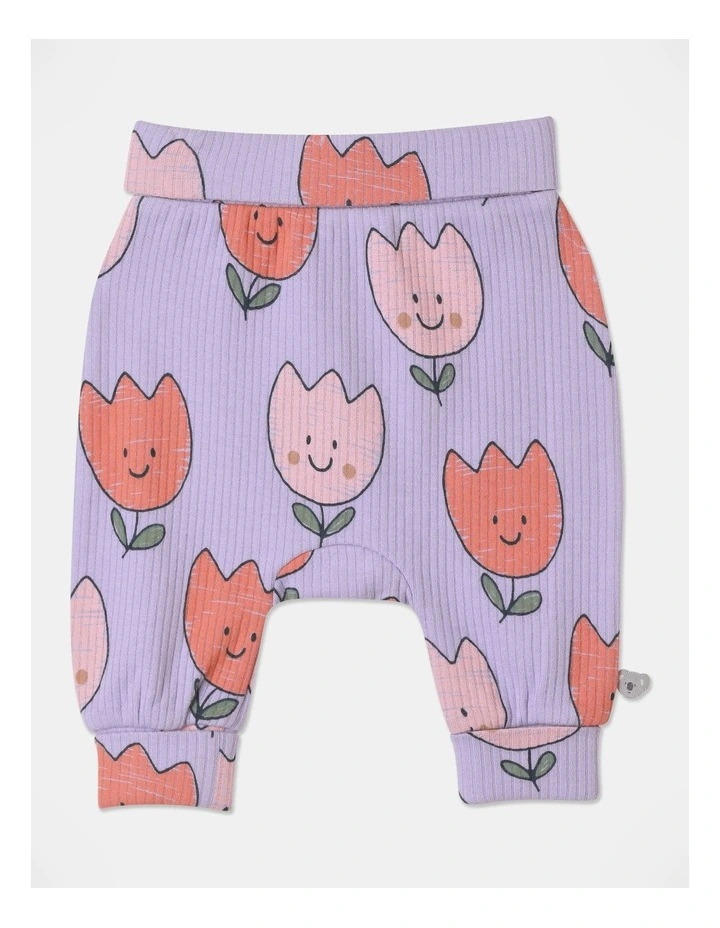Newborn Rib Legging in Lavender