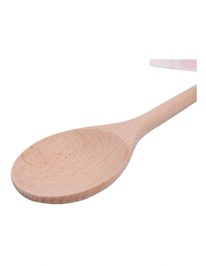 Cooking Spoon 30cm in Green/Natural