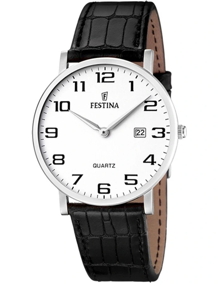 Festina Classic Stainless Steel Watch in Black