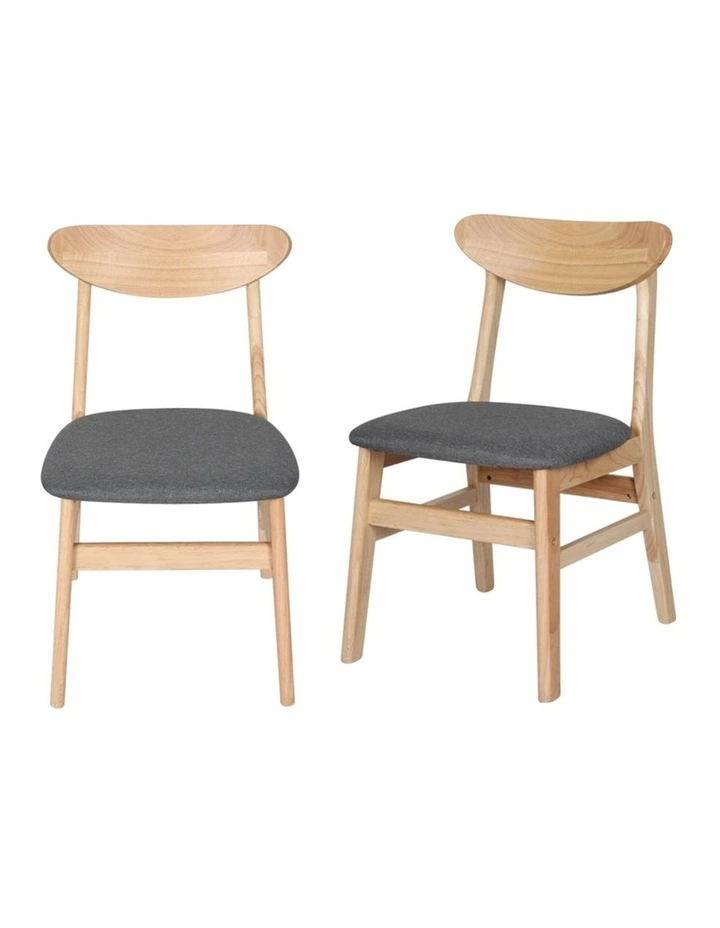 Wooden Dining Chairs x2 in Natural