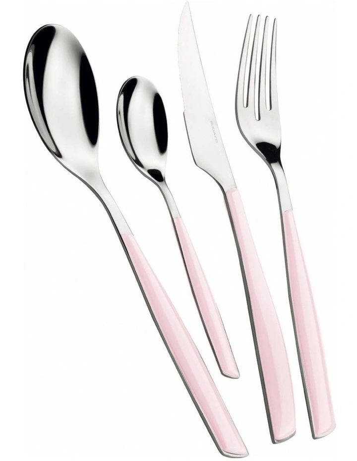 Glamour 24 Piece Cutlery Set in Lotus Pink