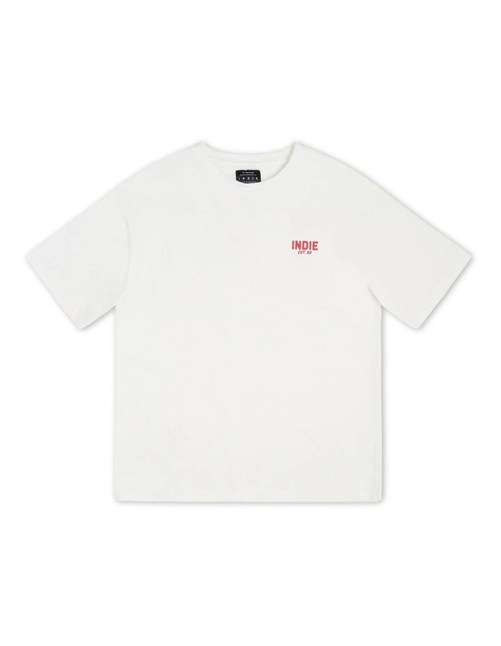 The Camino Tee (3-7 years) in White Red